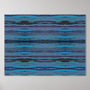 Wavy Batik Streifen Silberfolie Foliendrucke