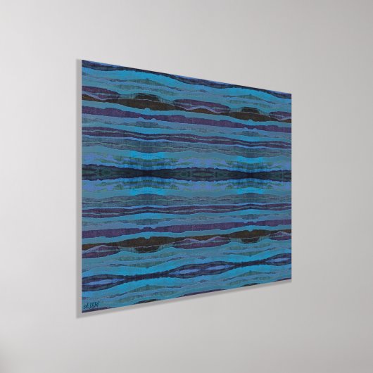 Wavy Batik Streifen Silberfolie Foliendrucke (Ablage )