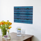 Wavy Batik Streifen Silberfolie Foliendrucke (Ablage(Küche))