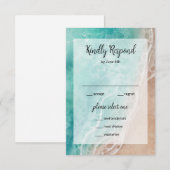 Wavy Beach Outdoor Hochzeitskarte RSVP Einladung (Vorne/Hinten)