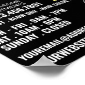 Wavy Blond Hair, Haarbylist, Friseur Salon Advert Poster (Ecke)