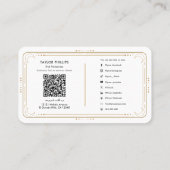 Wavy Blonde Nail Tech Tarot Social Media QR Visitenkarte (Rückseite)