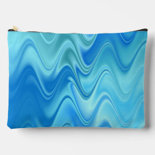 Wavy Blue Abstrakt Accessory Bag Zubehörtasche