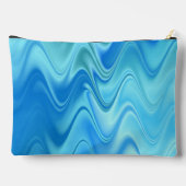Wavy Blue Abstrakt Accessory Bag Zubehörtasche (Rückseite)