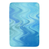Wavy Blue Abstrakt Badematte (Vorderseite Vertikal)