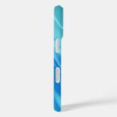 Wavy Blue Abstrakt Case-Mate iPhone Hülle (Rückseite / Rechts)