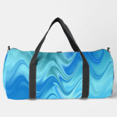 Wavy Blue Abstrakt Duffle Bag (Vorderseite)