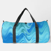 Wavy Blue Abstrakt Duffle Bag (Rückseite)