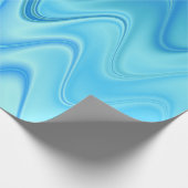 Wavy Blue Abstrakt Geschenkpapier (Ecke)