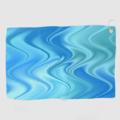 Wavy Blue Abstrakt Golfhandtuch (Horizontal)