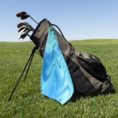 Wavy Blue Abstrakt Golfhandtuch (Gras)