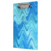 Wavy Blue Abstrakt Klemmbrett (Links)
