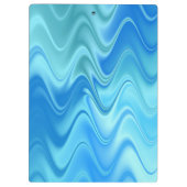 Wavy Blue Abstrakt Klemmbrett (Rückseite)