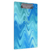 Wavy Blue Abstrakt Klemmbrett (Rechts)