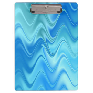 Wavy Blue Abstrakt Klemmbrett
