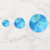 Wavy Blue Abstrakt Konfetti (Rückseiten)