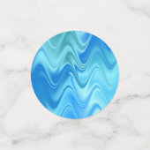 Wavy Blue Abstrakt Konfetti (Klein Vorderseite)