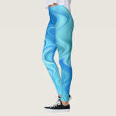 Wavy Blue Abstrakt Leggings (Links)