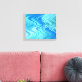 Wavy Blue Abstrakt Leinwanddruck (Insitu (Wohnzimmer))