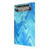 Wavy Blue Abstrakt Mini Klemmbrett (Gewinkelt2)