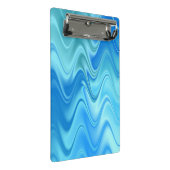 Wavy Blue Abstrakt Mini Klemmbrett (Schrägansicht)