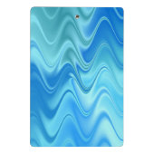 Wavy Blue Abstrakt Mini Klemmbrett (Rückseite)