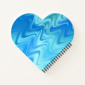 Wavy Blue Abstrakt Notizblock (Rückseite)