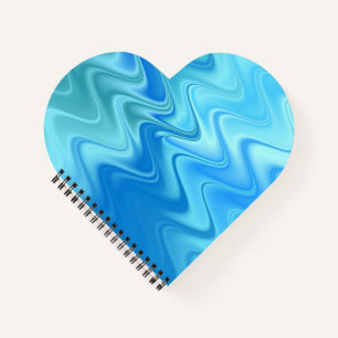 Wavy Blue Abstrakt Notizblock