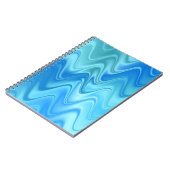 Wavy Blue Abstrakt Notizblock (Linke Seite)