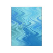 Wavy Blue Abstrakt Notizblock (Rotiert)