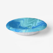 Wavy Blue Abstrakt Pappteller (Gewinkelt)