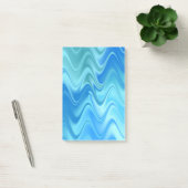 Wavy Blue Abstrakt Post-it Klebezettel (Büro)