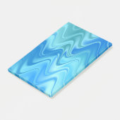 Wavy Blue Abstrakt Post-it Klebezettel (angewinkelt)