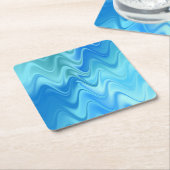 Wavy Blue Abstrakt Rechteckiger Pappuntersetzer (angewinkelt)