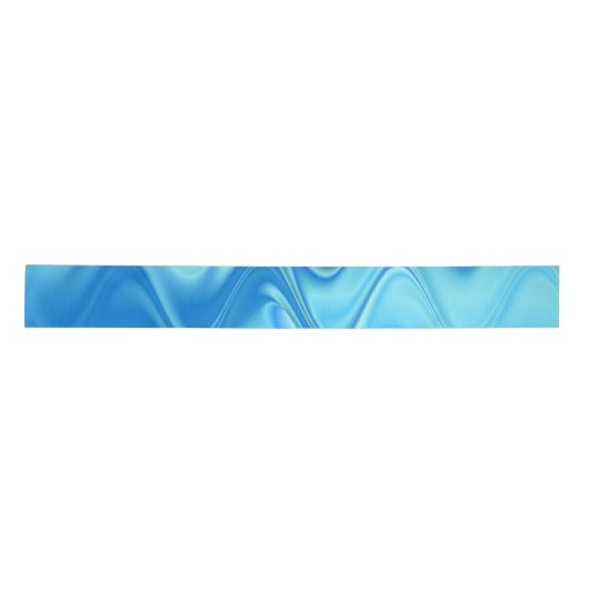 Wavy Blue Abstrakt Satinband (Vorderseite)