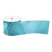 Wavy Blue Abstrakt Satinband (Spule)