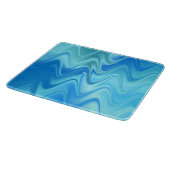 Wavy Blue Abstrakt Schneidebrett (Ecke)