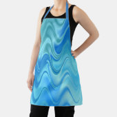 Wavy Blue Abstrakt Schürze (InSitu)