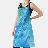 Wavy Blue Abstrakt Schürze (InSitu)