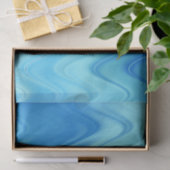 Wavy Blue Abstrakt Seidenpapier (Geschenk)