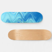 Wavy Blue Abstrakt Skateboard (Horizontal)