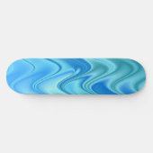 Wavy Blue Abstrakt Skateboard (Horizontal)