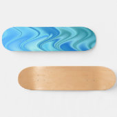 Wavy Blue Abstrakt Skateboard (Horizontal)
