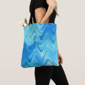 Wavy Blue Abstrakt Tasche (Von Nahem)