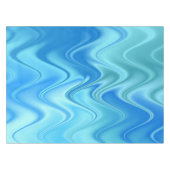 Wavy Blue Abstrakt Tischdecke (Vorderseite (Horizontal))