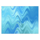 Wavy Blue Abstrakt Tischdecke (Vorderseite (Horizontal))