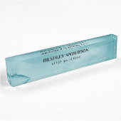 Wavy Blue Alcohol Ink Namensplakette
