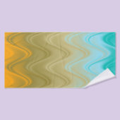 Wavy Blue Green Orange Abstrakt Badehandtuch (Badehandtuch)