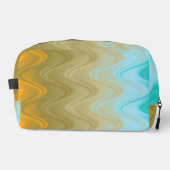 Wavy Blue Green Orange Abstrakt Duffel Bag Waschbeutel (Vorderseite)