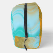 Wavy Blue Green Orange Abstrakt Duffel Bag Waschbeutel (Rechts)